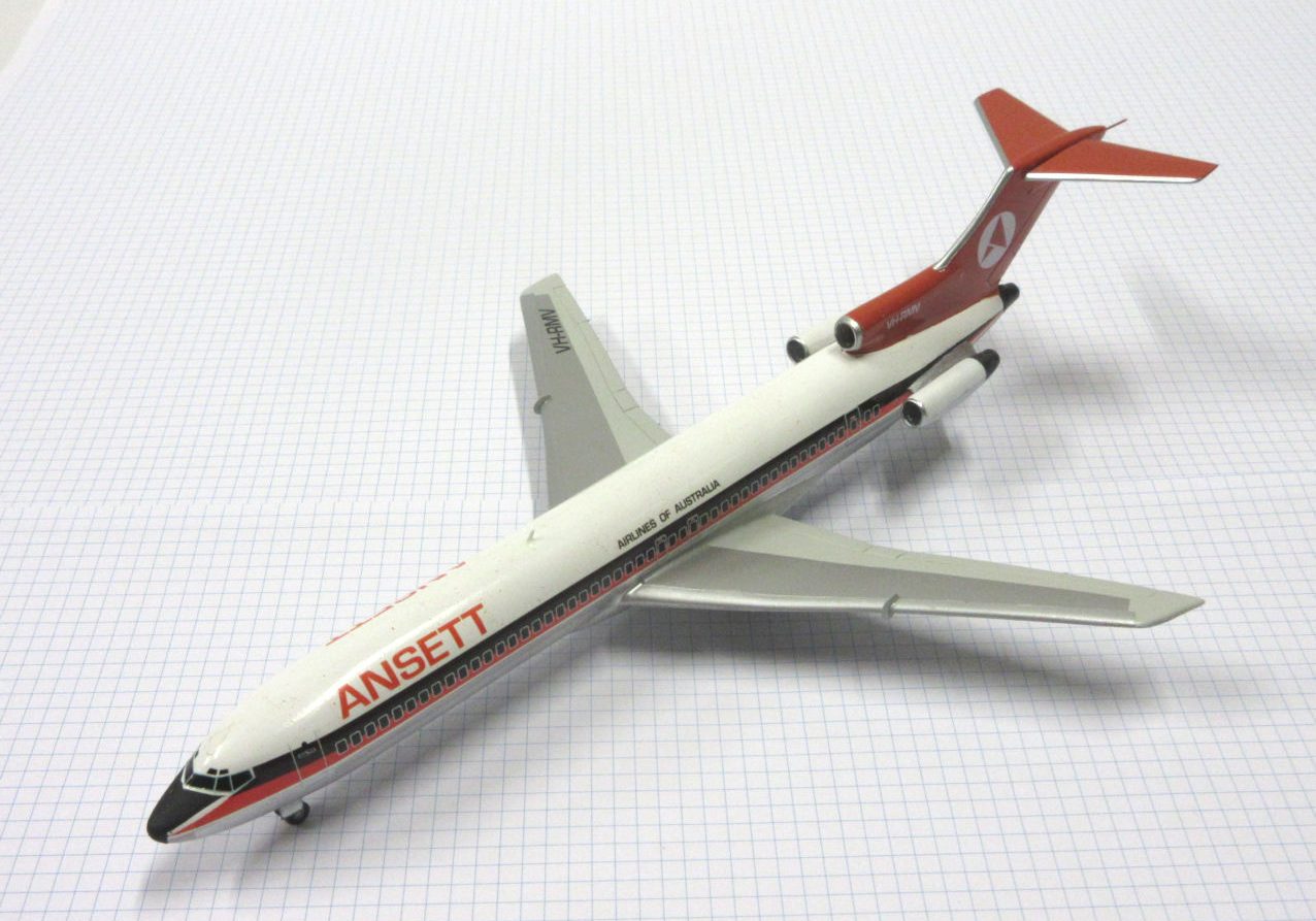 X Boeing 727 200 (Ansett VH RMV 1970s) Airfix 144 The Little Aviation Museum