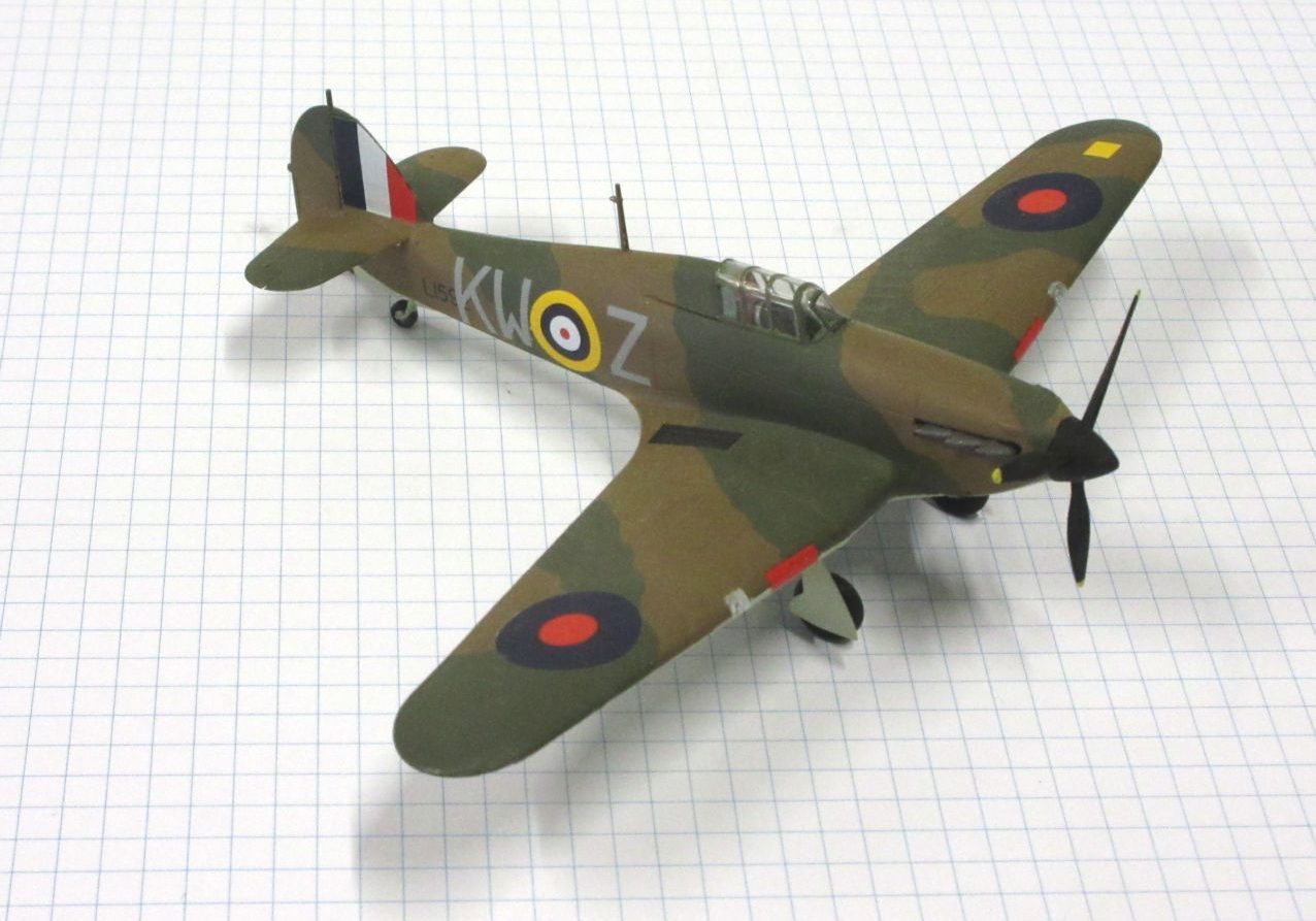 X Hawker Hurricane I (KW Z 615 Sqd RAF 1940 Airfix 72 The Little Aviation Museum