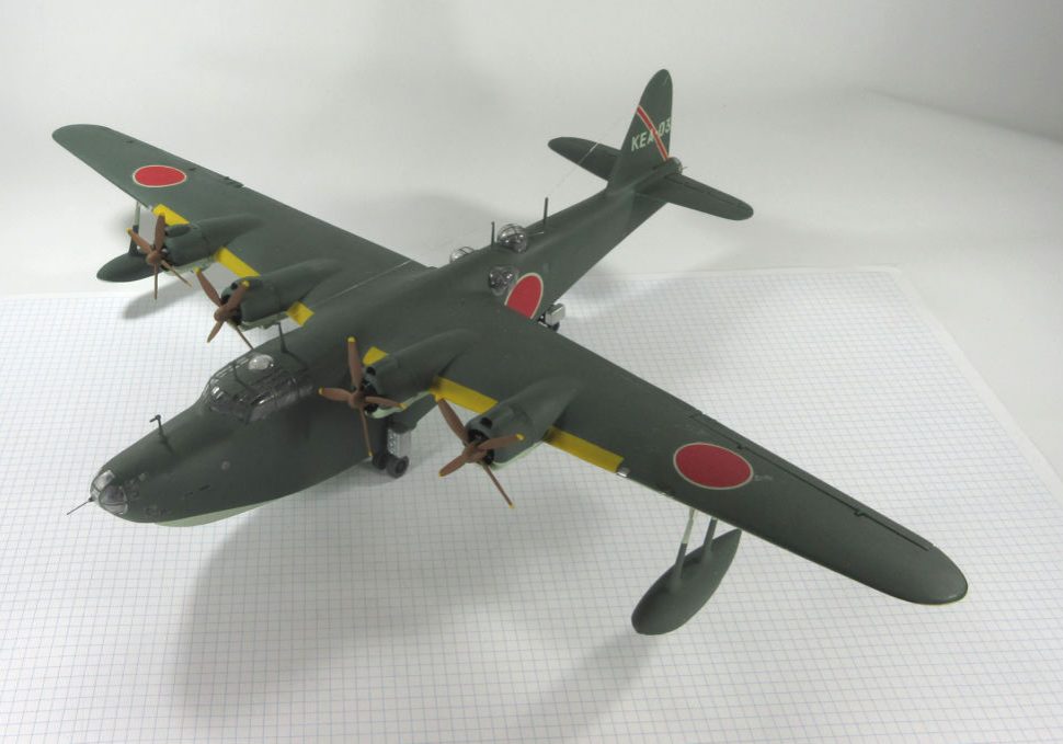 X Kawanishi H8K2 Hasegawa 72 The Little Aviation Museum